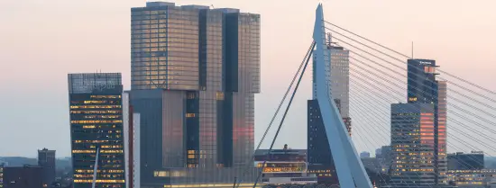 Rotterdam Skyline Erasmus bridge