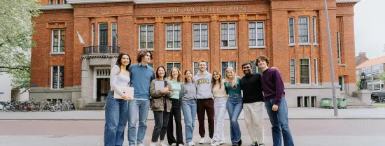 EUC students in front of university college