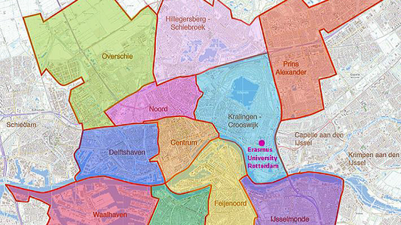 Map Rotterdam neighbourhoods