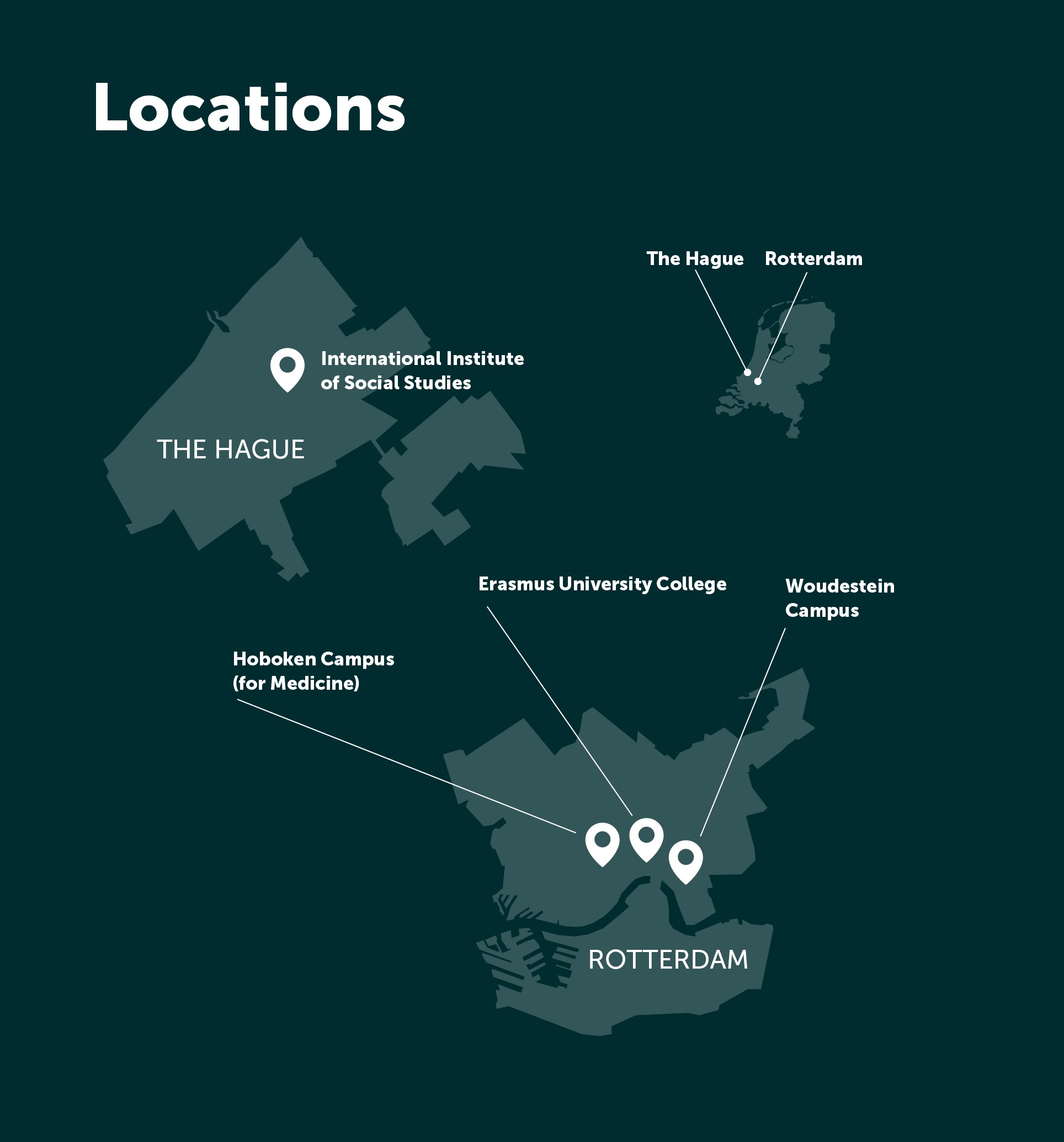 Locations Erasmus University Rotterdam