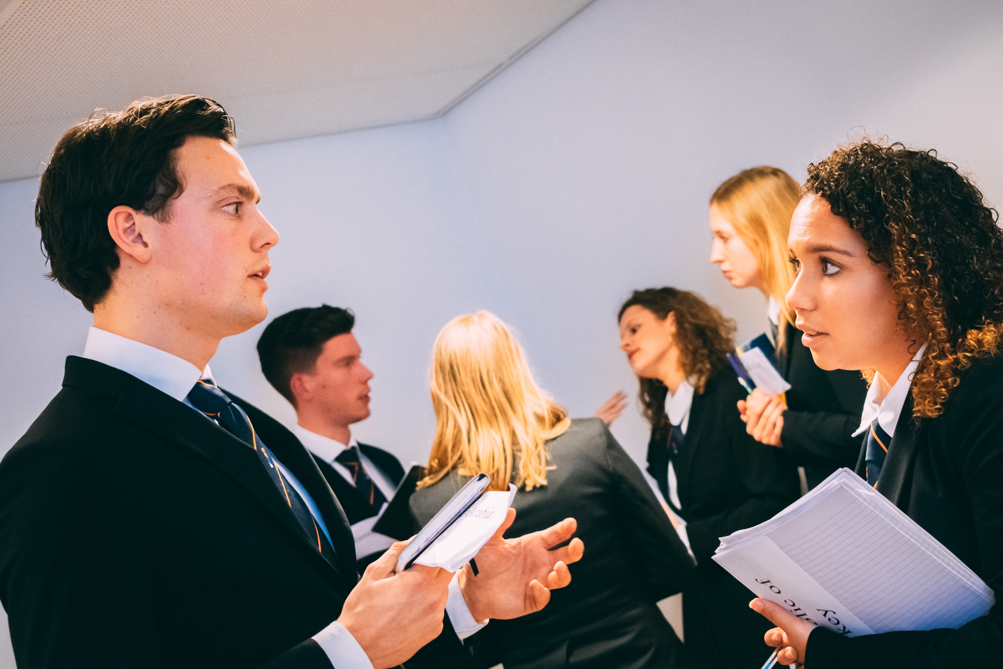 Students practicing for NMUN 2019