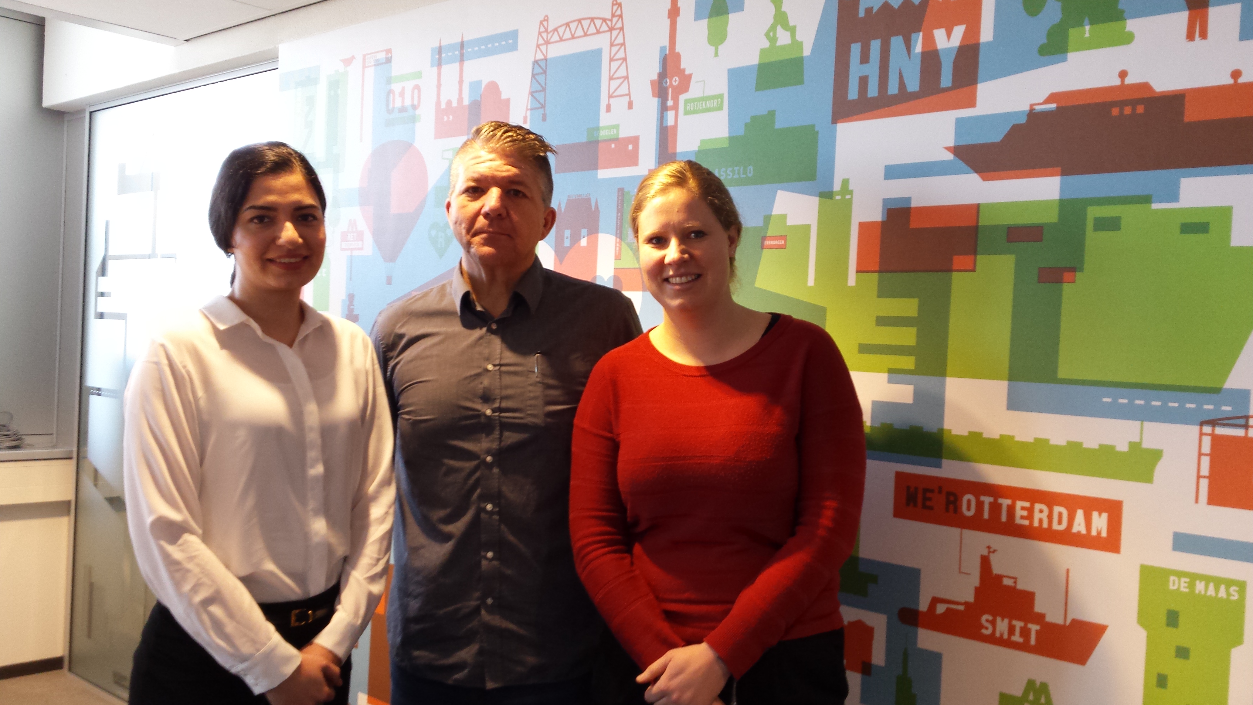 Sepideh Zargari, Brian Godor en Jenny Venhuizen
