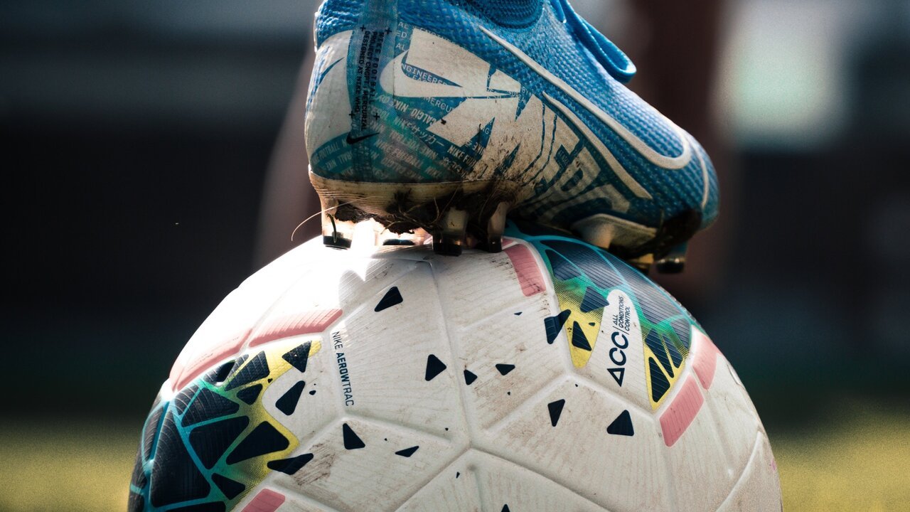 football player with ball, ready for the game