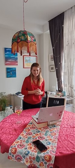 Attending her online graduation ceremony