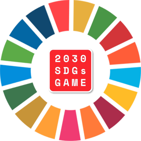 The game title surrounded by seventeen colourful blocks