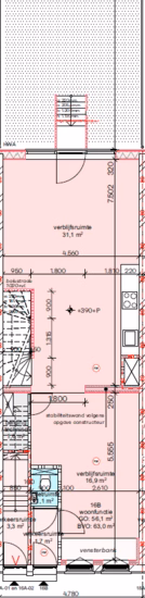 1st floor A 3-persons floor plan