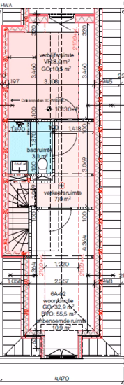 3nd floor A 3-persons floor plan