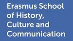 The blue logo of ESHCC with white letters reading Erasmus School of History, Culture and Communications