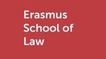 The red logo of ESL with in white letters: Erasmus School of Law