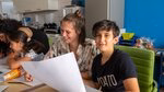 Studentdocent Femke tijdens de les
