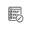 Simplified black and white illustration of a checklist