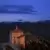 anta Maria della Pietà church on the mountains at dusk. GranSasso peak on the background. 