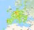 Kaart van ghostworkers in Europa