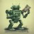 Robot holding a piece of paper (banknote)
