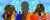 Silhouette diverse people