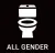 All gender toilet sign