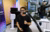 Man wearing VR glasses at the Immersive Tech soft opening