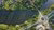 River, bridge and roundabout seen from the air