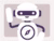 Friendly robot waving with compass on chest