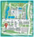 plattegrond Campus Woudestein waarop de locatie van Bayle Building aangegeven is met een rode pin