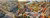 AI illustration showing a cityscape on left and vibrant, tree-lined neighborhood on right