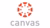 Canvas logo with red circle of dots and grey text