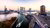 Skyline van Rotterdam, kijkend op de Erasmusbrug.