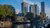 Landscape of the city of Rotterdam with buildings and boats.