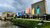 Campus met vlaggen faculteiten