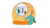 Man looking into mirror with reflection of himself in a classroom