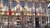 Valenciennes townhall with flags (French, Ukraine, EU)