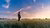 Man standing in an open field