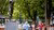 Sculpture of L'Homme Qui Marche. The statue stresses a vivid and walking person