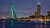 Erasmus bridge lit up green coloured for the Dies natalis event