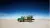 Kunstwerk van een truck in de woestijn met ontploffende aarde