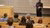 Lecturer explains to prospective students during the master open day.