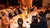 Alumni talking and eating during the dinner