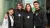 Vier teamleden van de Erasmus Sustainability Hub poseren lachend