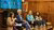 Groep van vier medewerkers presenteert tijdens de Strategy Days 2024 in Brussel.
