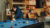 Student playing at the pool table.