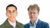 Oemar heeft bril op en groen overhemd, stefan baluw overhemd en donkerblauw colbert