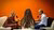 Three people are recording a podcast episode