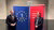Fabian Amtenbrink en Harriët Schelhaas bij EEYP en Erasmus School of Law banners