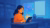 Woman learns with tablet and AI.