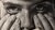 hyperrealistic unfinished pencil drawing closeup of a man pulling his eyelids down