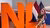Smiling woman sitting on the letters NL. A Dutch and an American flag stand behind her.