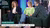 Three panelists chatting on brightly lit Studio Erasmus set with university logo behind them