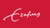 Erasmus logo in white script on red background.