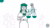 Stylized Lady Justice with green blindfold, shamrock emblem and scales, grey figures standing behind