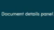 Grafische tekst "Document details panel" op donkergroene achtergrond